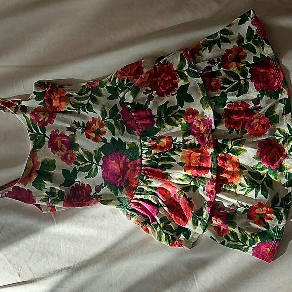 Floral peplum dress/top